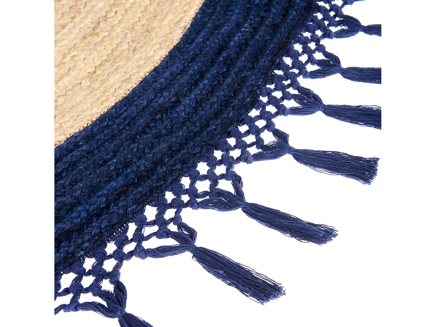 Tapete MARTS ø 140 cm Juta Azul escuro