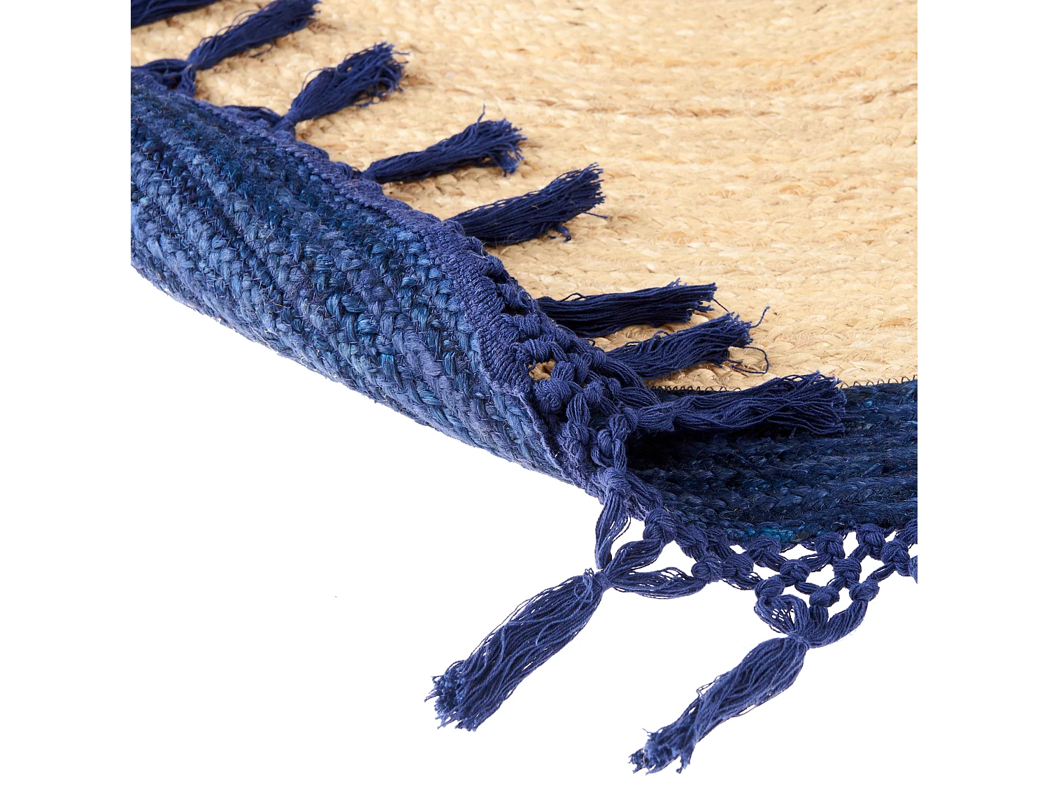 Tapete MARTS ø 140 cm Juta Azul escuro