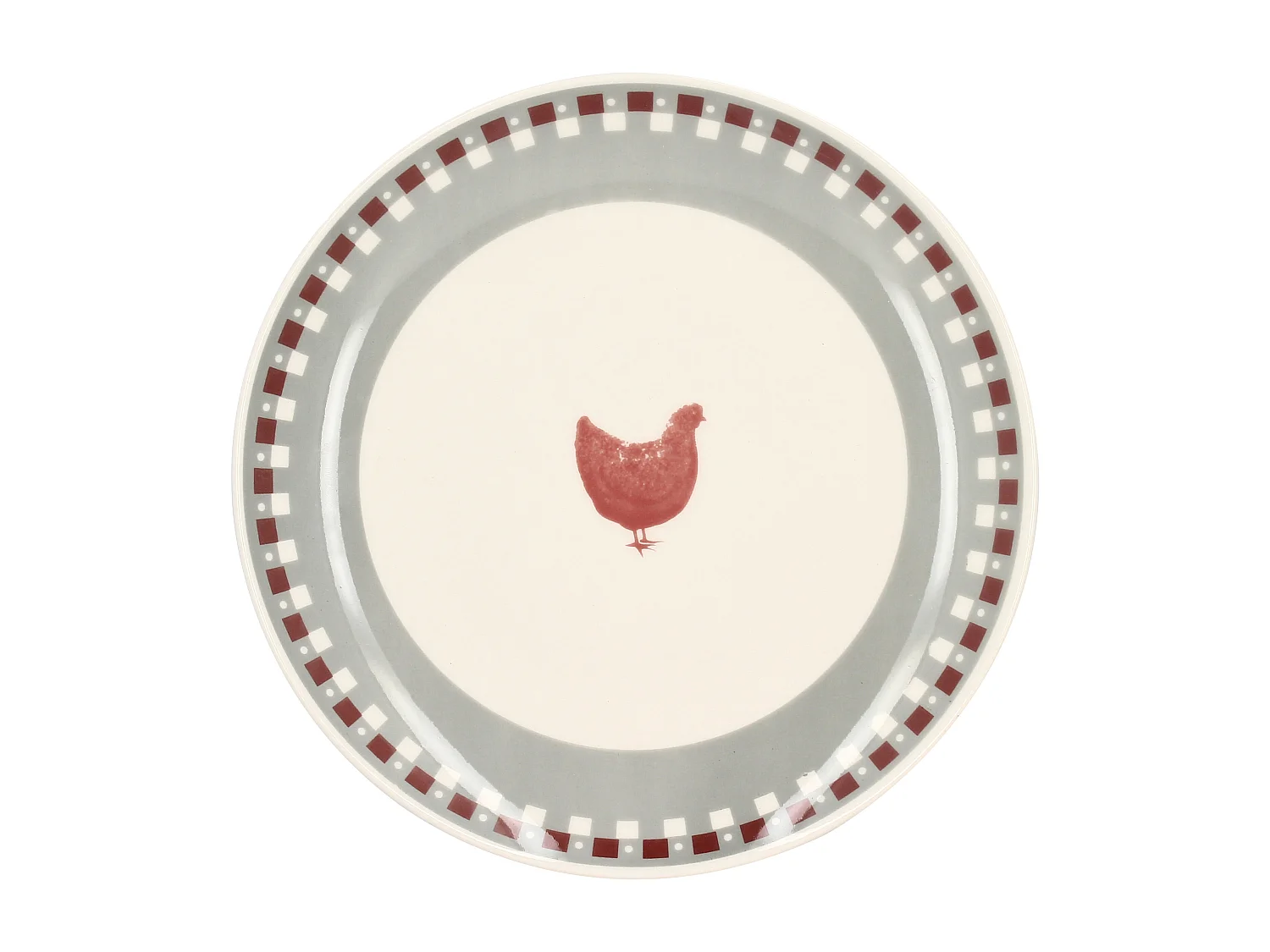Novastyl - Lot 6 Assiettes Plates Gallina 26cm En Gres