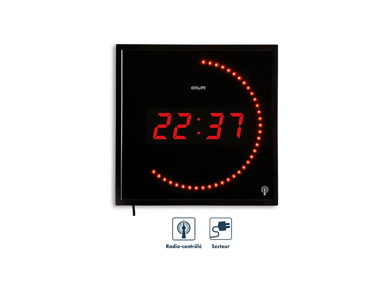 Horloge à LED radio contrôlée - Orium