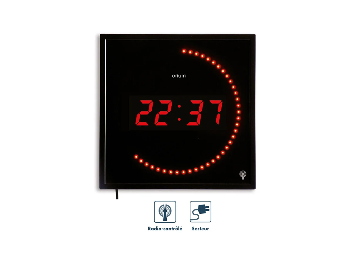 Horloge à LED radio contrôlée - Orium