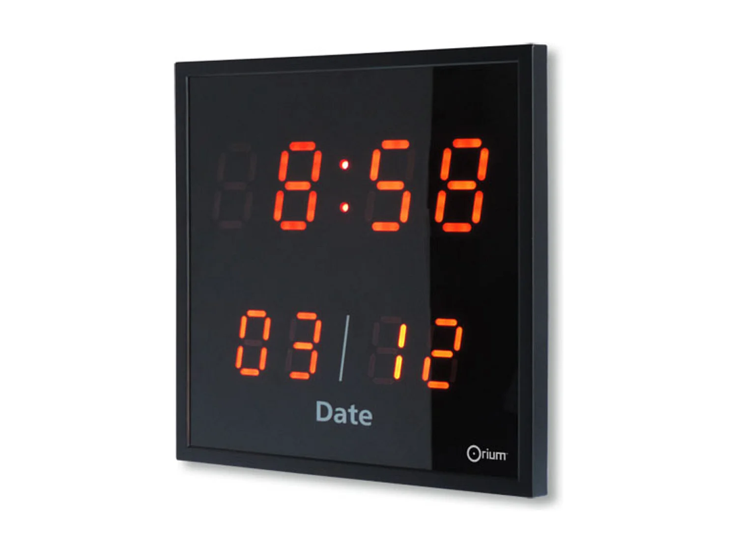 Horloge LED date - Rouge - Orium