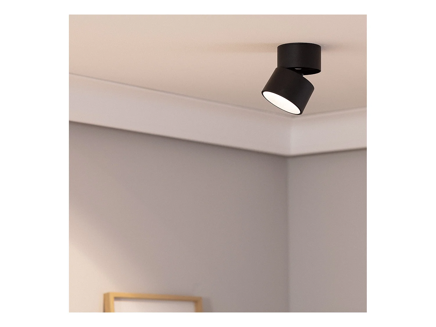 Applique LED Aluminium Ronde New Onuba 15W Noire 5000K Blanc froid