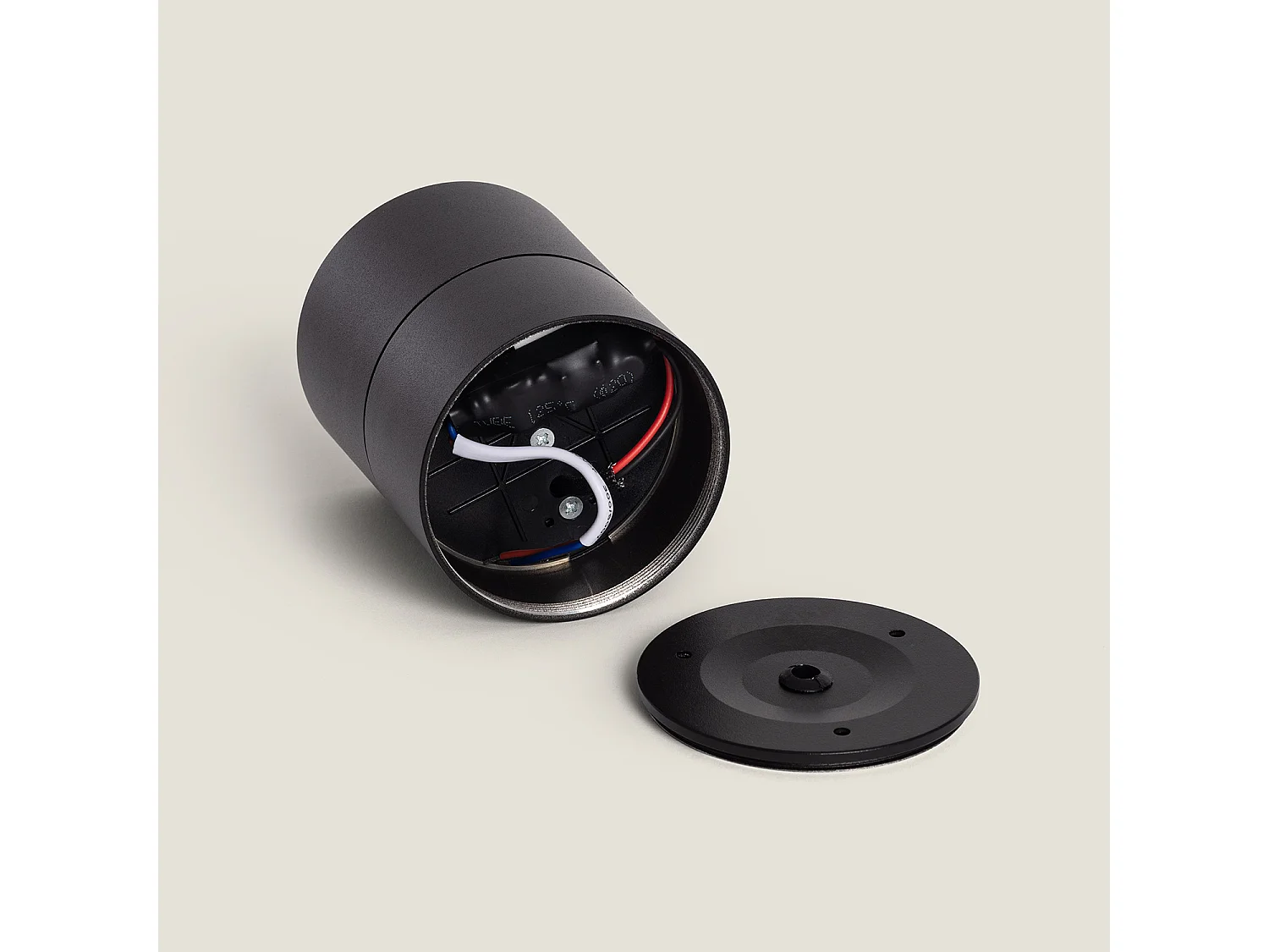 Applique LED Aluminium Ronde New Onuba 15W Noire 5000K Blanc froid