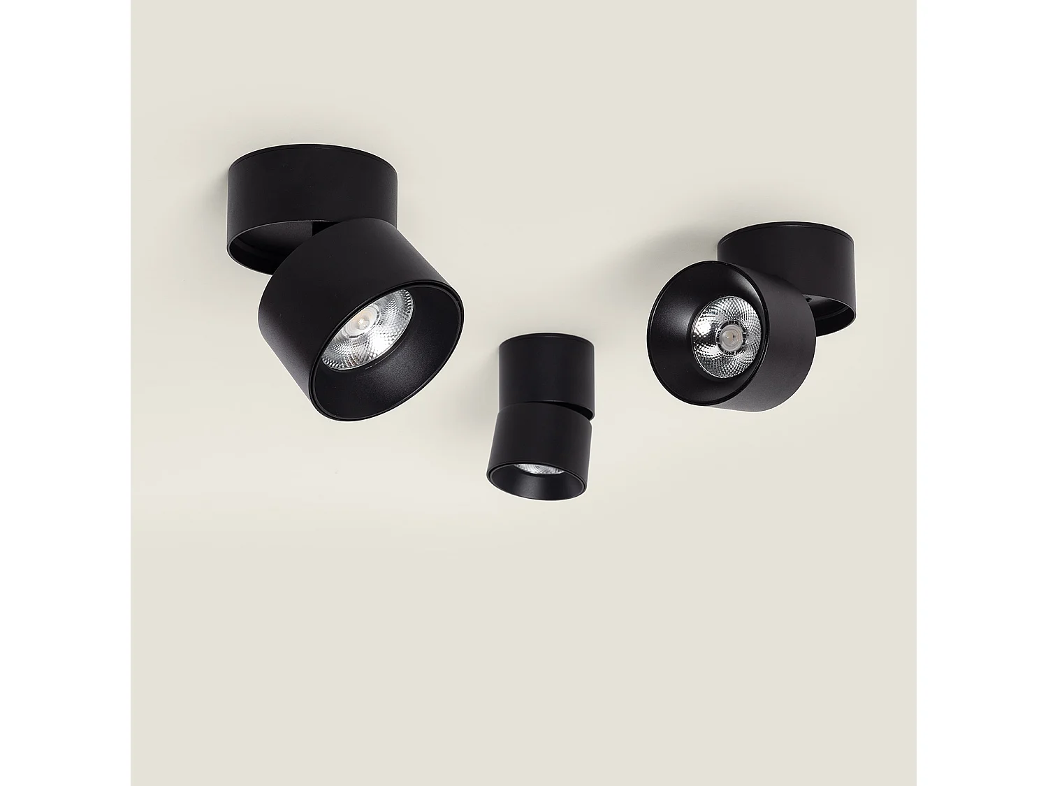 Applique LED 15W Alluminio Circolare Nero New Onuba 5000K Bianco Freddo