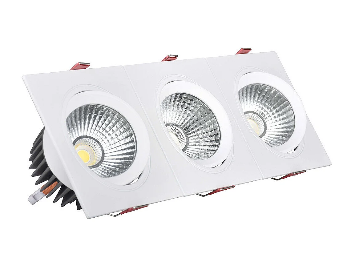 Spot Downlight LED 10W Rectangulaire Madison Coupe 255x75 mm 3000K Blanc chaud