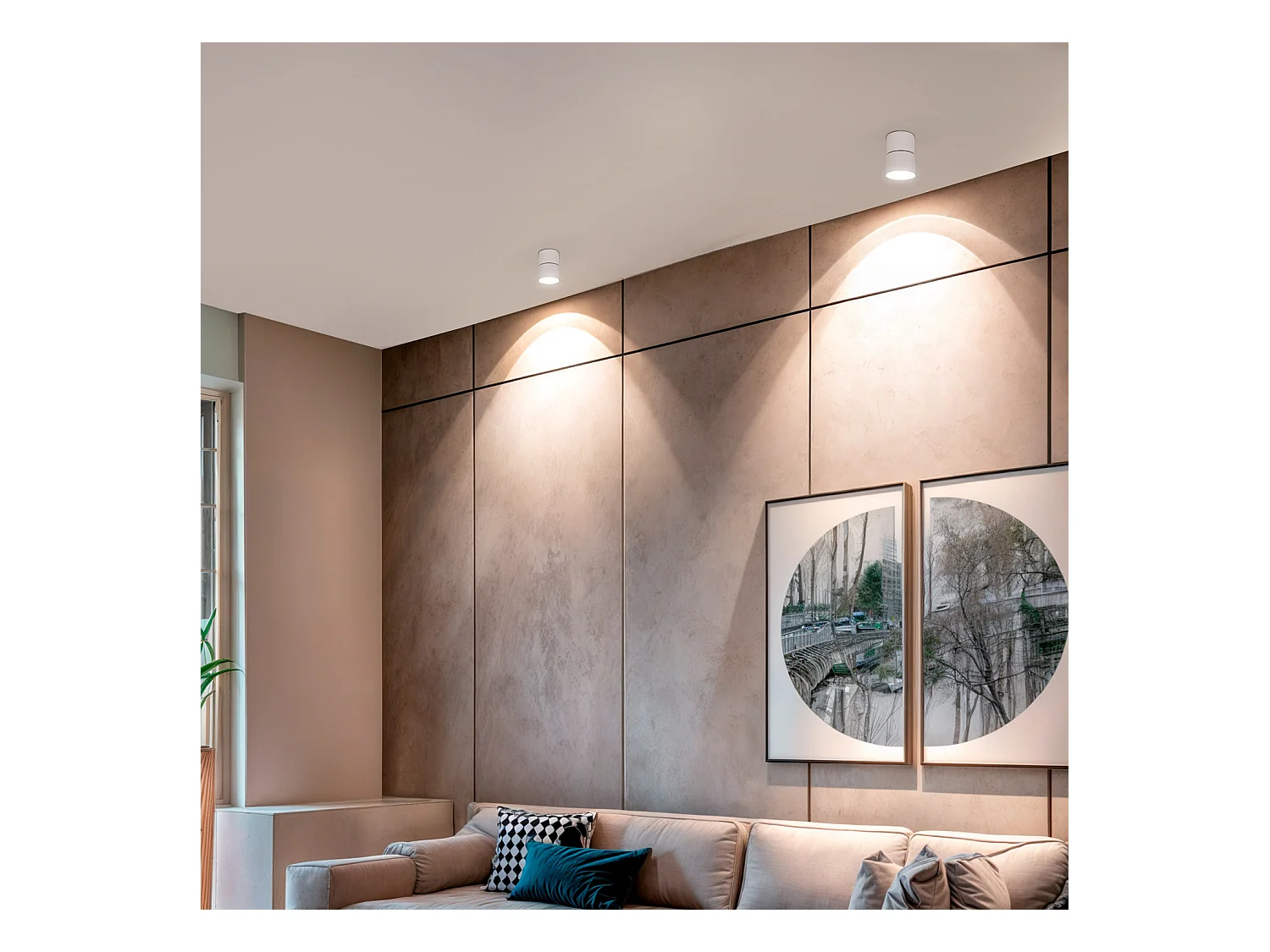 Applique LED Aluminium Ronde New Onuba 15W Blanche 2700K Blanc chaud