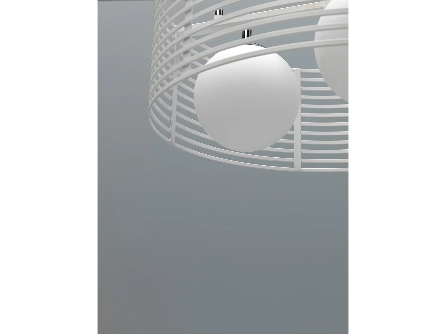 Gabbia Suspension en métal blanc