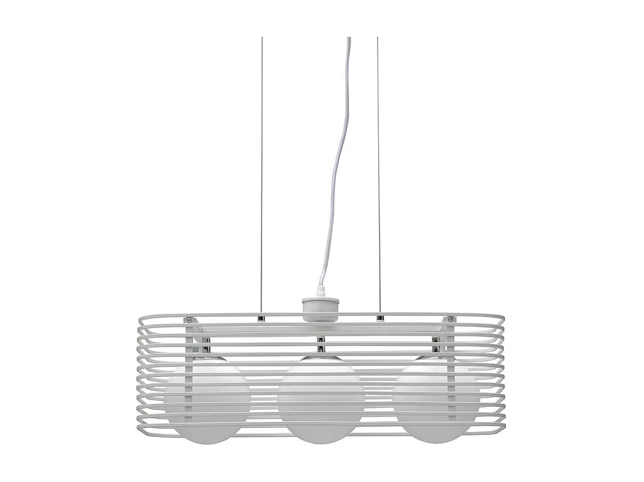 Gabbia Suspension en métal blanc