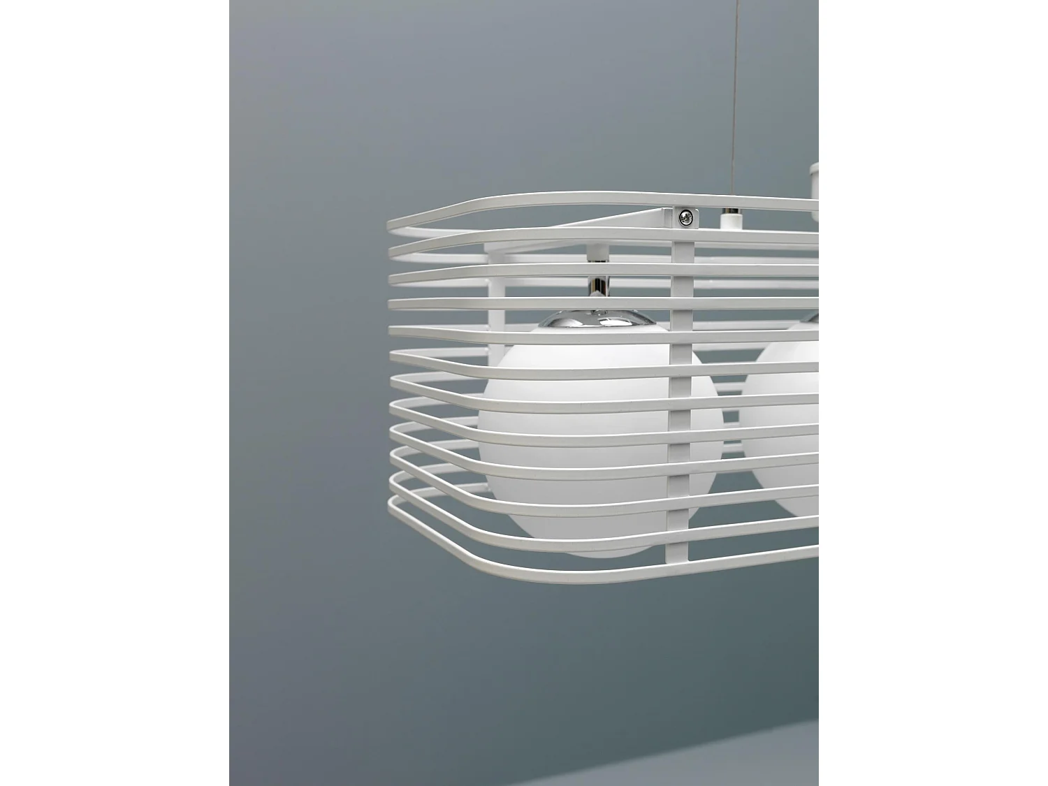 Gabbia Suspension en métal blanc