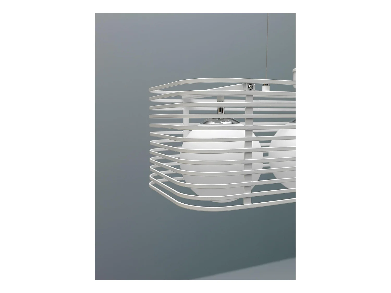 Gabbia Suspension en métal blanc