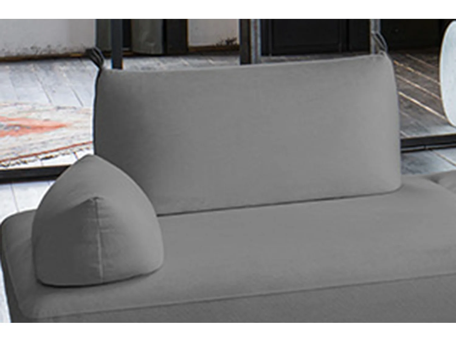 Coussin - Gris tissu tissé - CANE