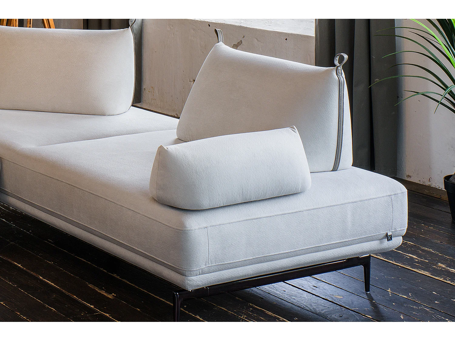 Armlehnkissen - Cremeweiß Webstoff - CANE