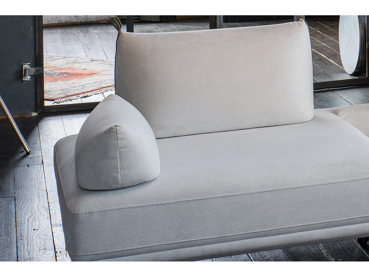 Armlehnkissen - Cremeweiß Webstoff - CANE