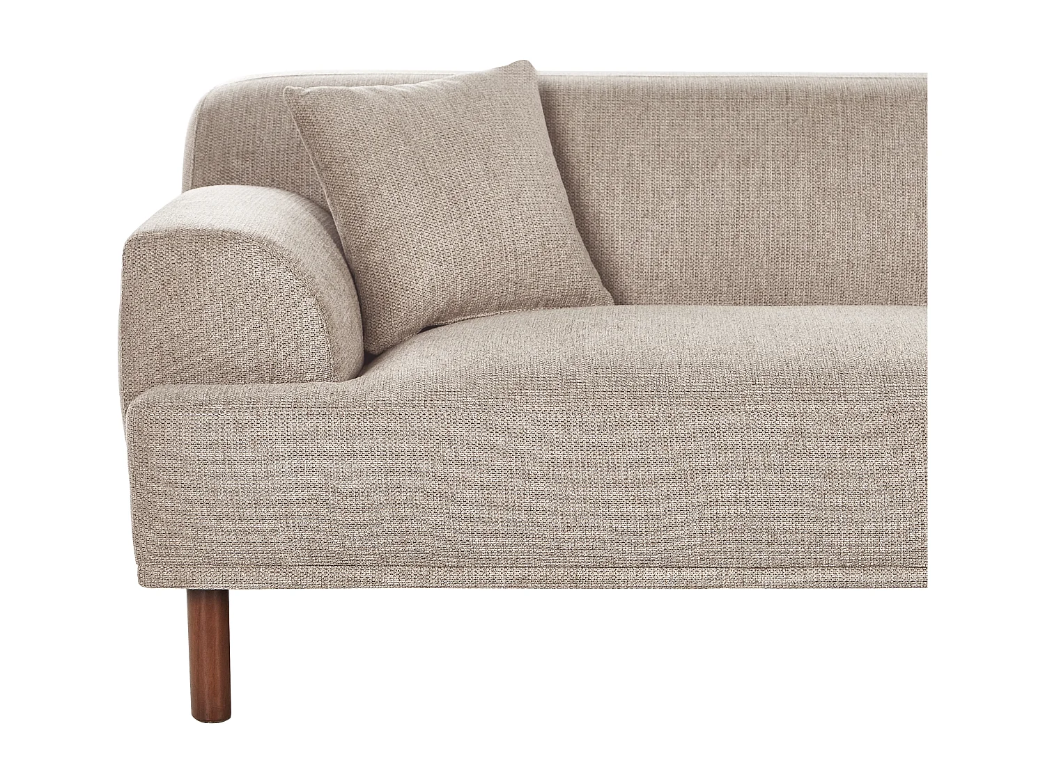 Ecksofa HOLT Stoff Taupe 3-Sitzer linksseitig