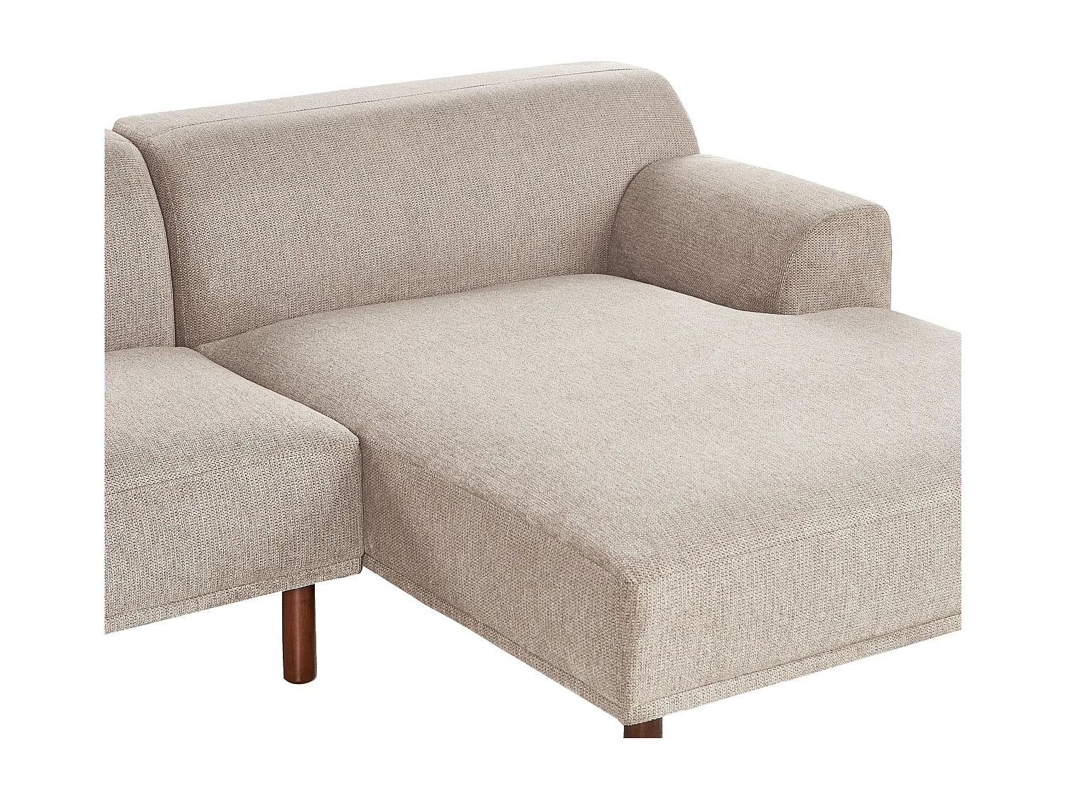 Ecksofa HOLT Stoff Taupe 3-Sitzer linksseitig