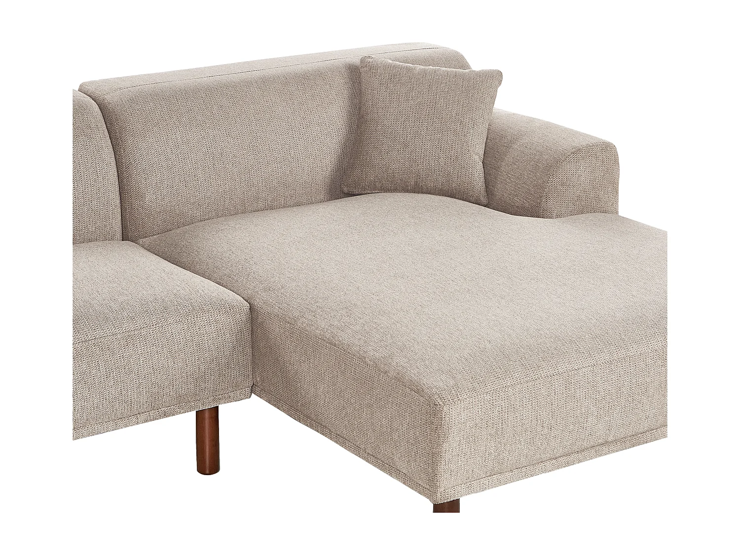 Canapé d'Angle à Gauche Minimaliste en Forme de L Tissu Hydrofuge Taupe Holt