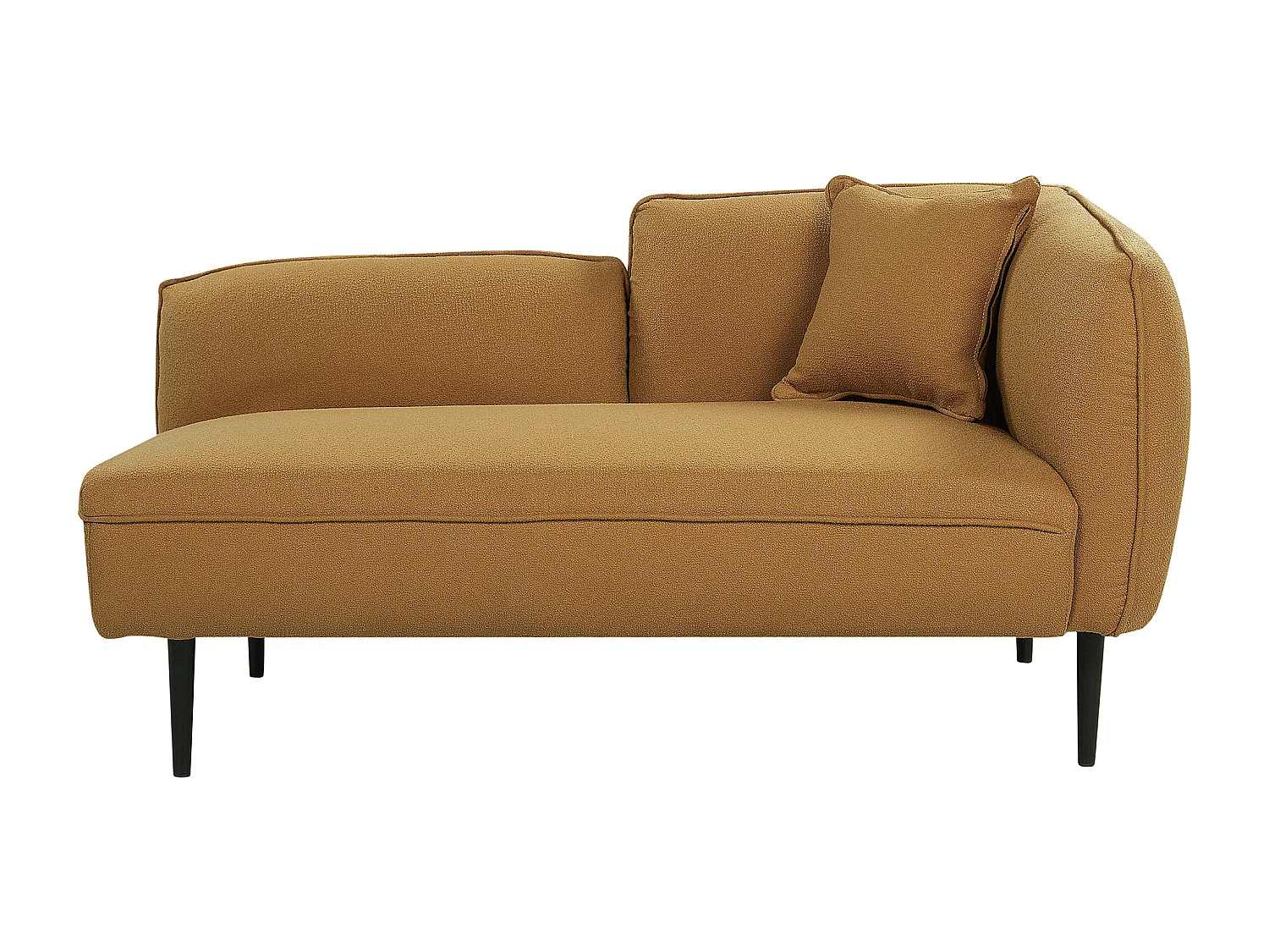 Chaise longue côté droit CHEVANNES Bouclé Moutarde