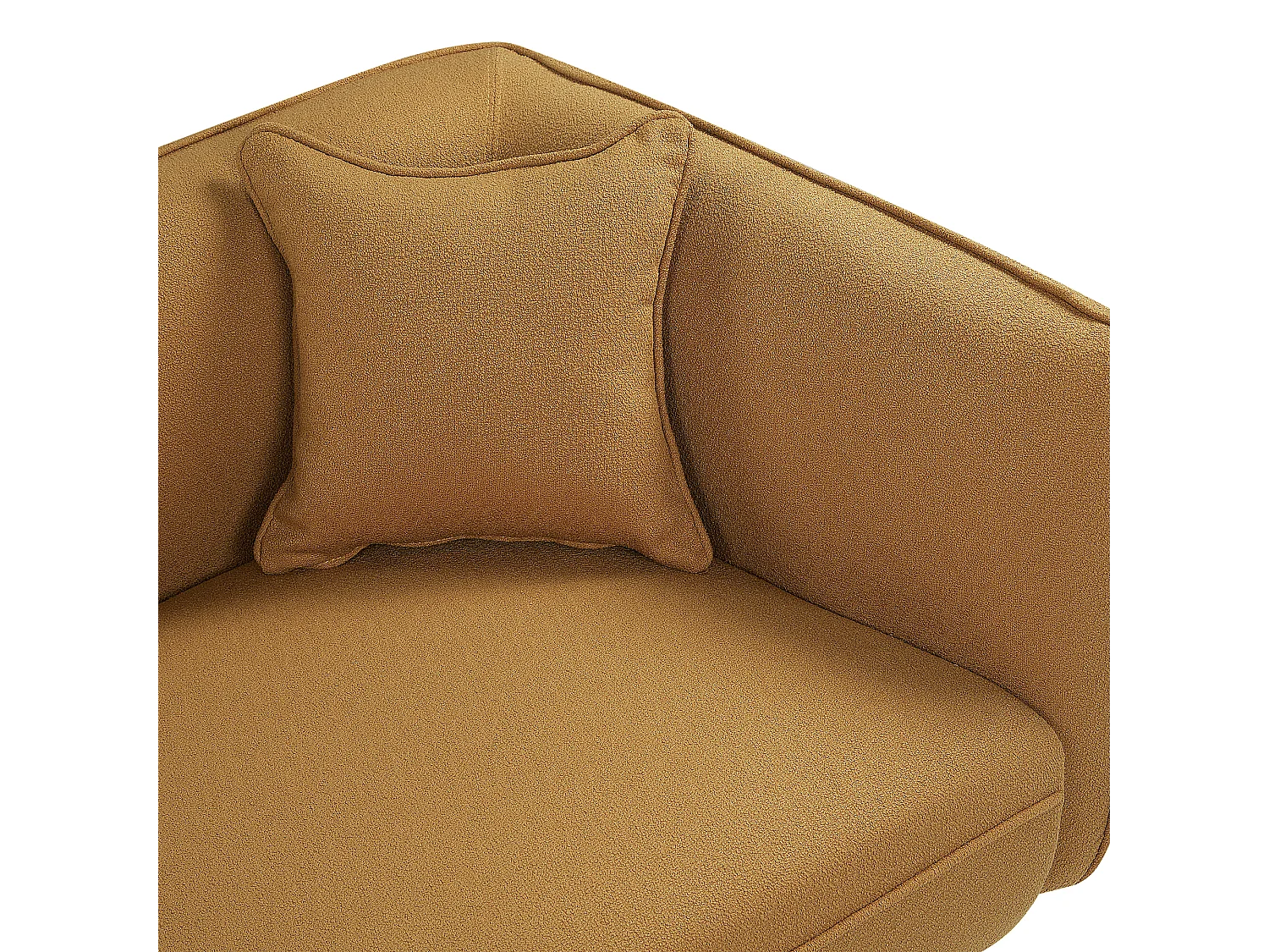 Chaise longue côté droit CHEVANNES Bouclé Moutarde