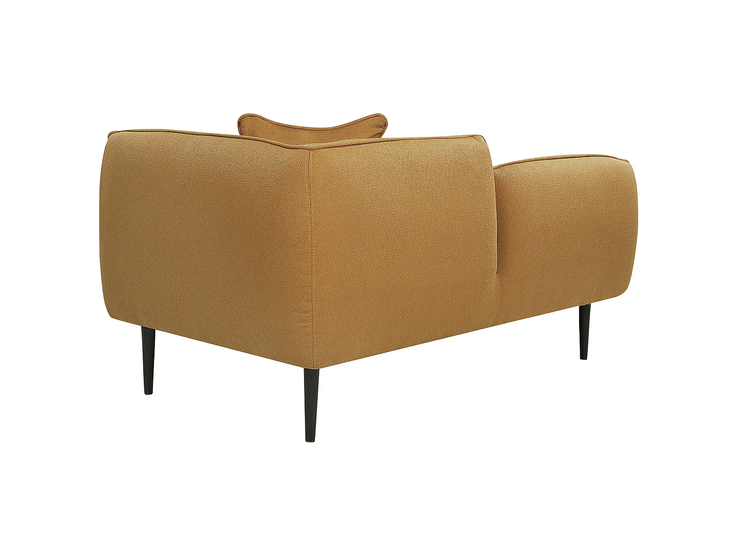Rechtszijdige chaise longue CHEVANNES Bouclé Mosterdgeel