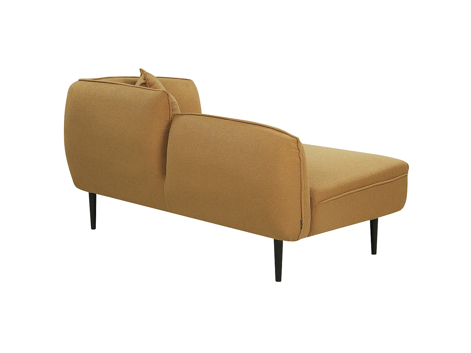Rechtszijdige chaise longue CHEVANNES Bouclé Mosterdgeel