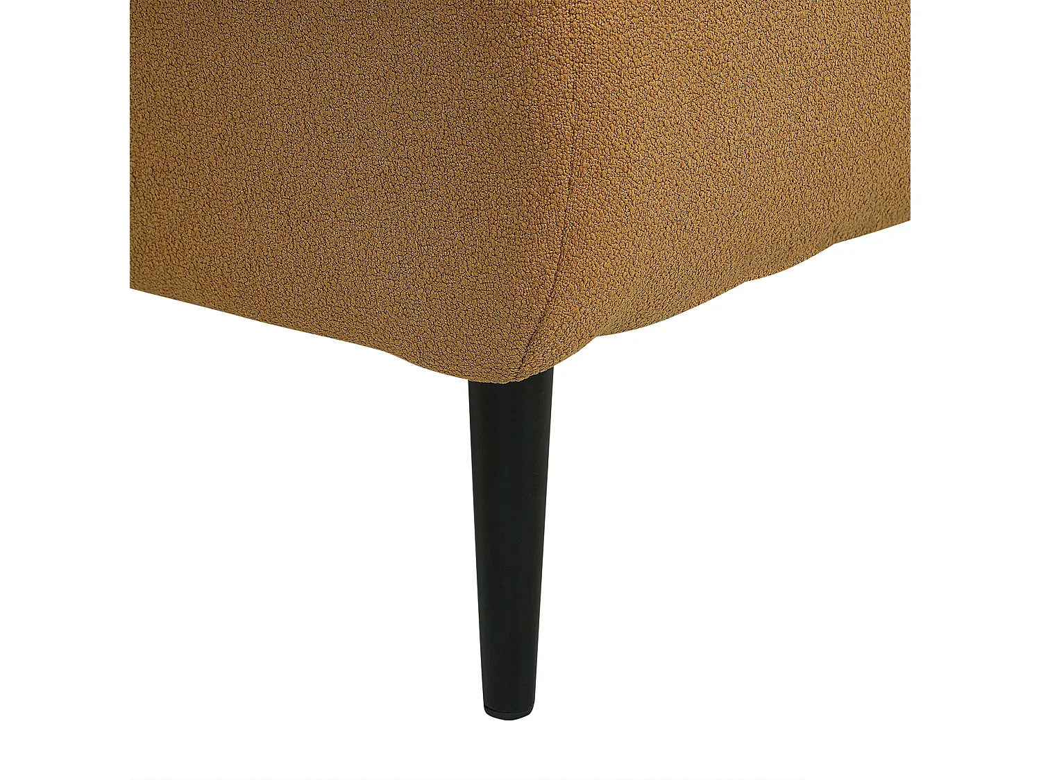 Rechtszijdige chaise longue CHEVANNES Bouclé Mosterdgeel