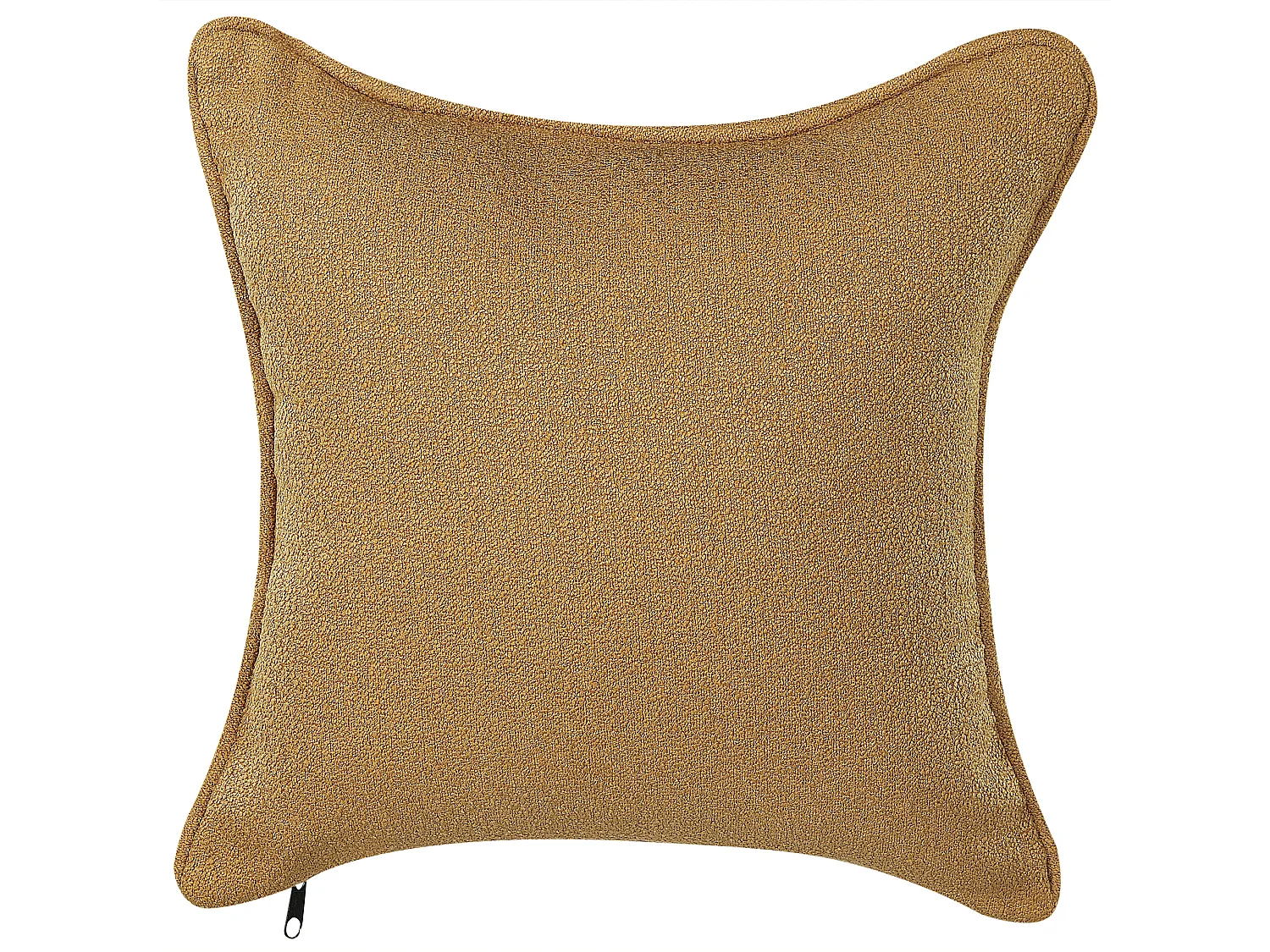 Rechtszijdige chaise longue CHEVANNES Bouclé Mosterdgeel