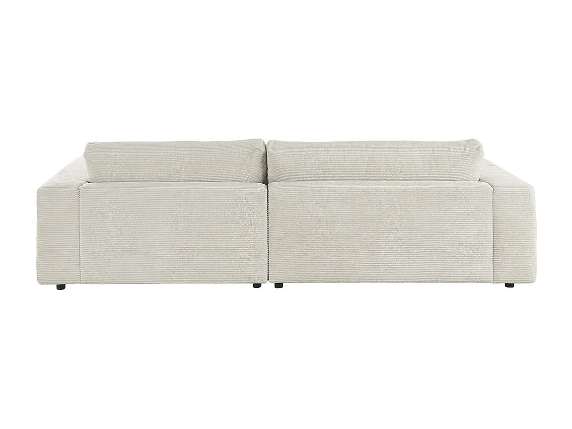 Ecksofa - Hellgrau Cord - MADELINE
