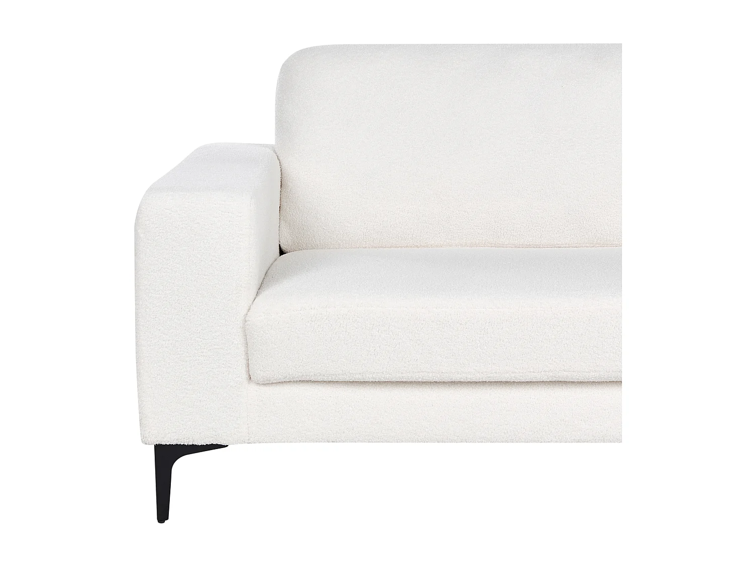 Sofá VADSTENA Bouclé Branco creme 3 lugares