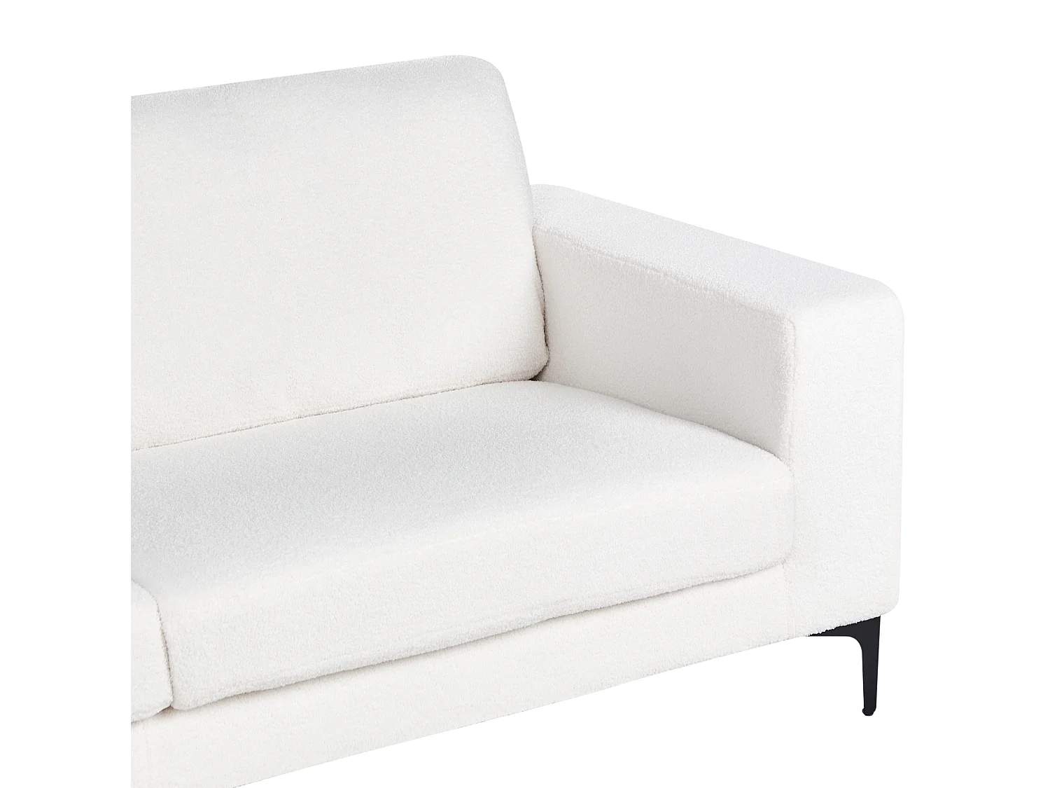 Sofá VADSTENA Bouclé Branco creme 3 lugares