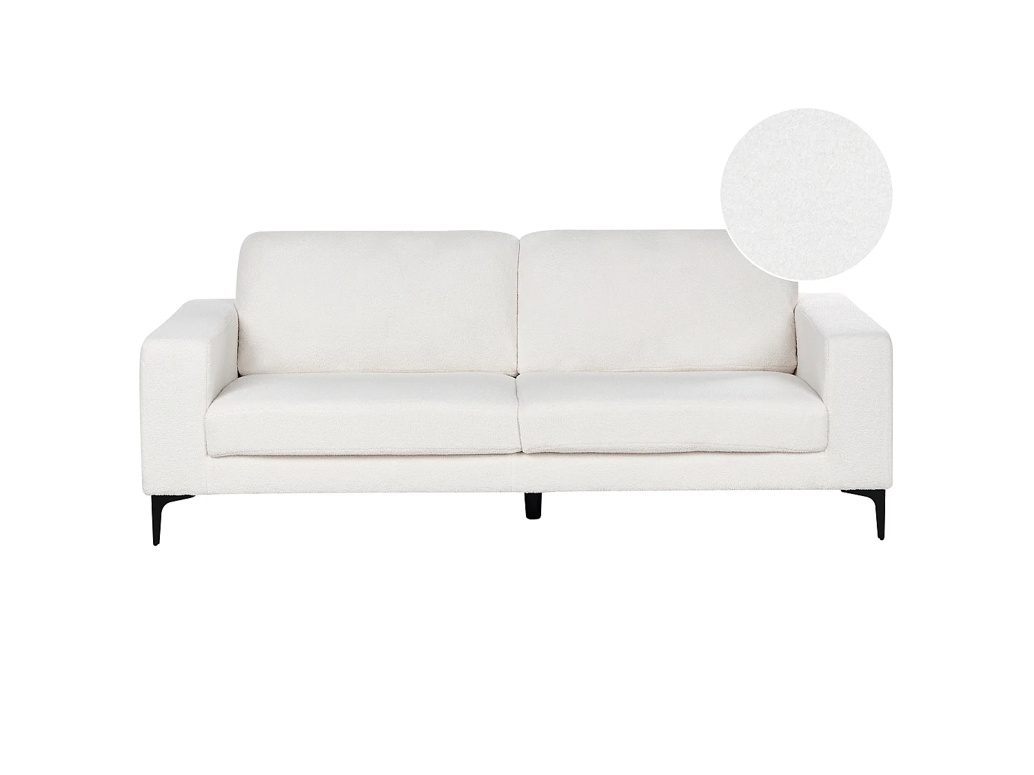 Sofa VADSTENA Bouclé Cremeweiss 3-Sitzer