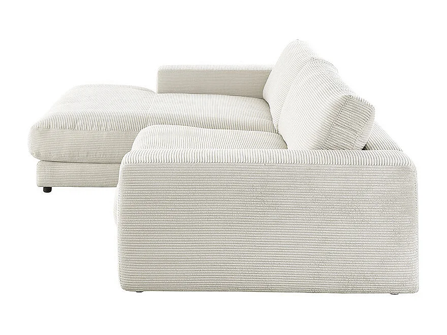 Ecksofa - Cremeweiß Cord - MADELINE