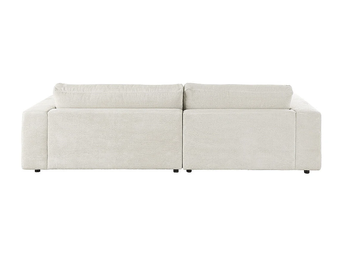 Ecksofa - Cremeweiß Cord - MADELINE