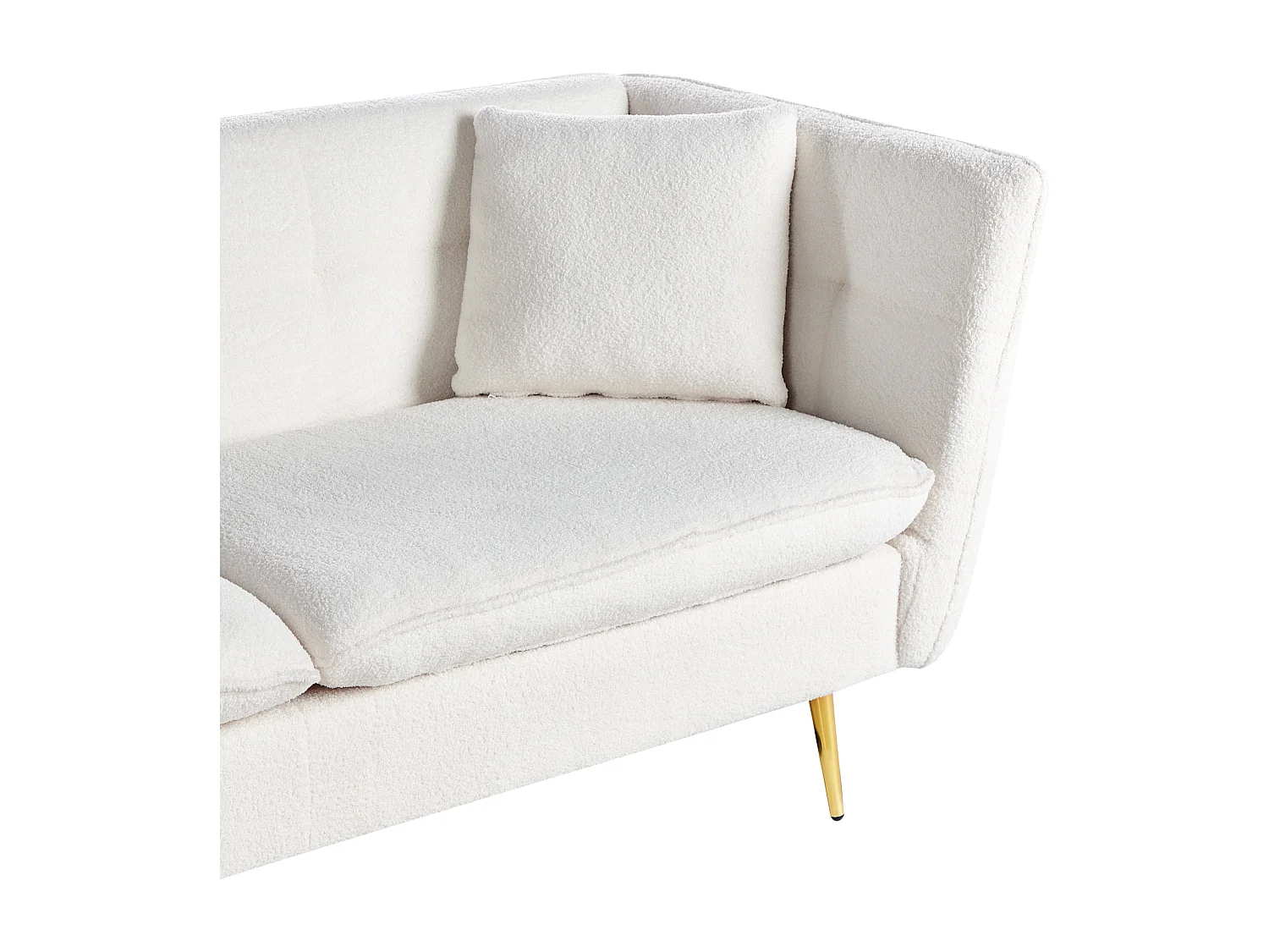 Sofa FREDERICA Boucle Złamana biel dla 3 osób