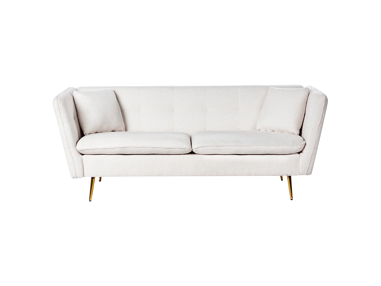 Sofa FREDERICA Bouclé Cremeweiss 3-Sitzer