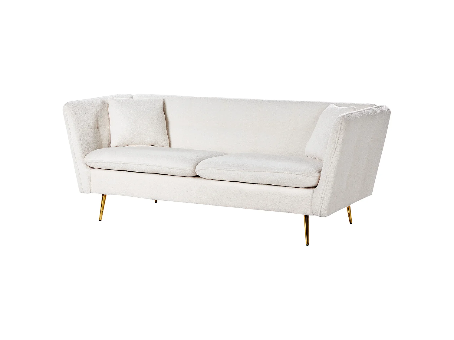 Sofa FREDERICA Bouclé Cremeweiss 3-Sitzer