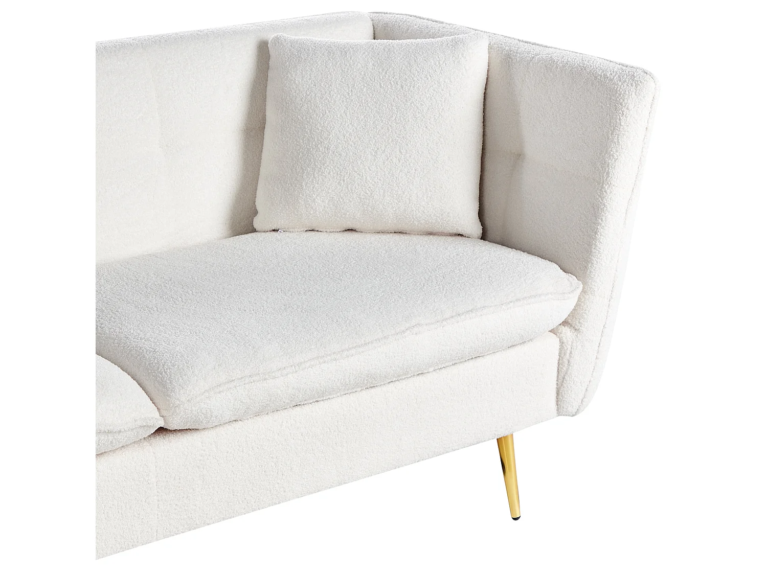 Sofa FREDERICA Bouclé Cremeweiss 3-Sitzer
