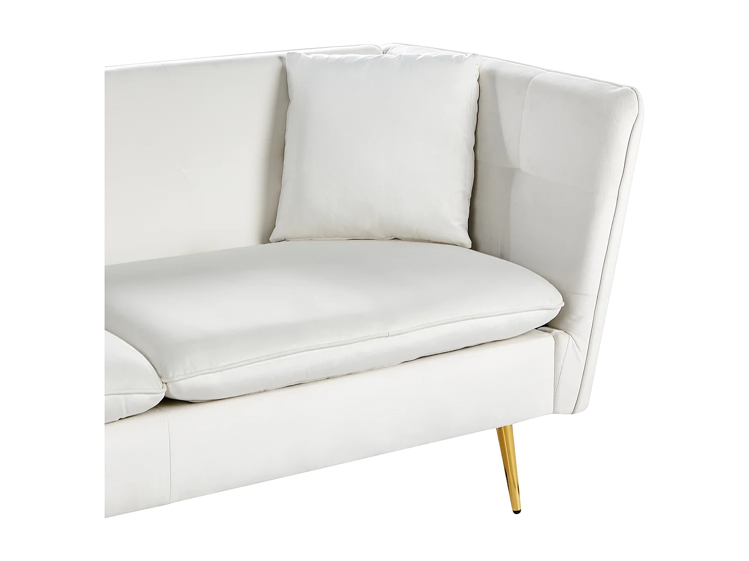 Bank FREDERICA Fluweel Gebroken wit 3-zitter