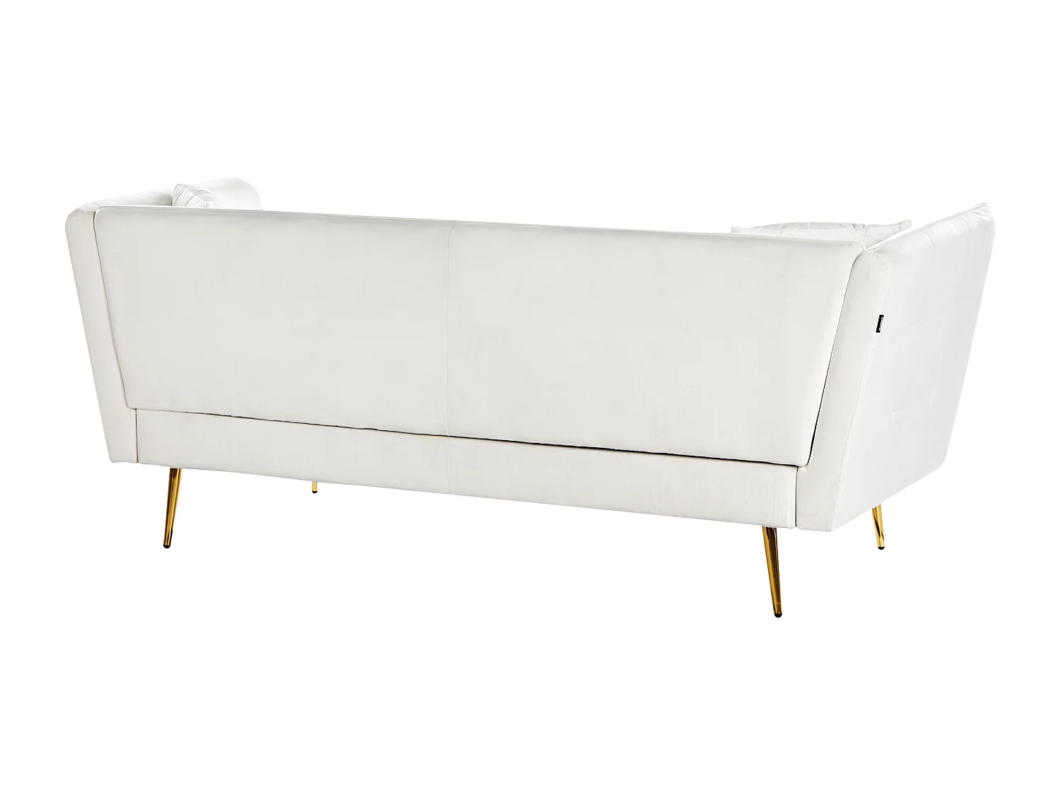 Canapé 3 places FREDERICA Velours Blanc cassé