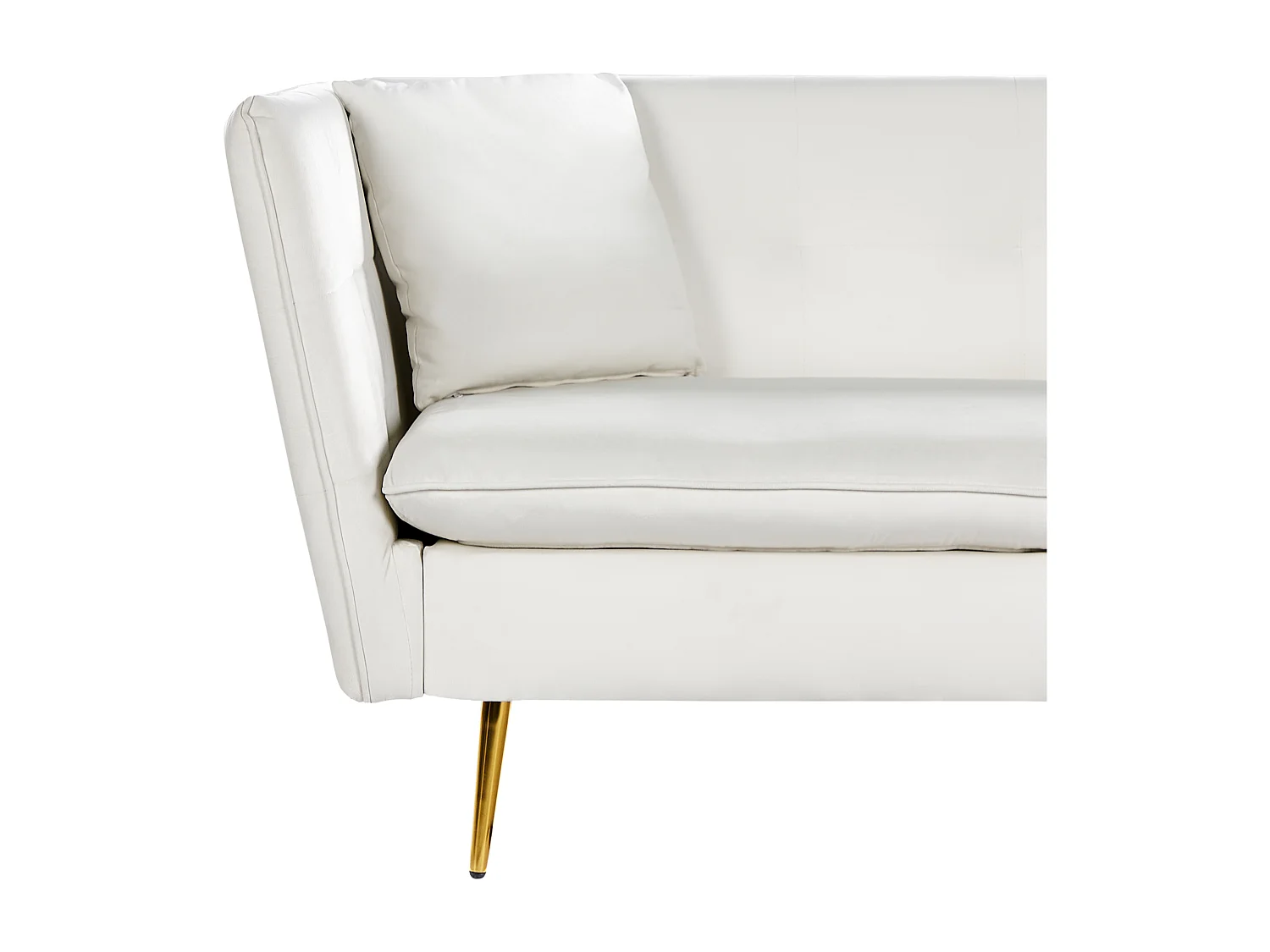 Canapé 3 places FREDERICA Velours Blanc cassé