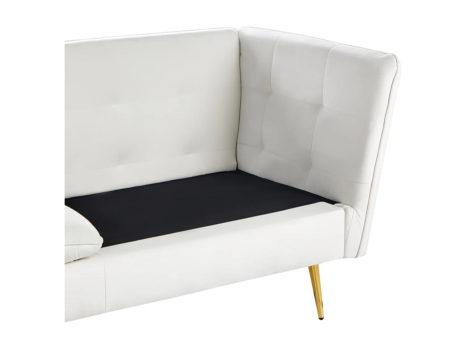 Divano FREDERICA Velluto Bianco sporco 3 posti