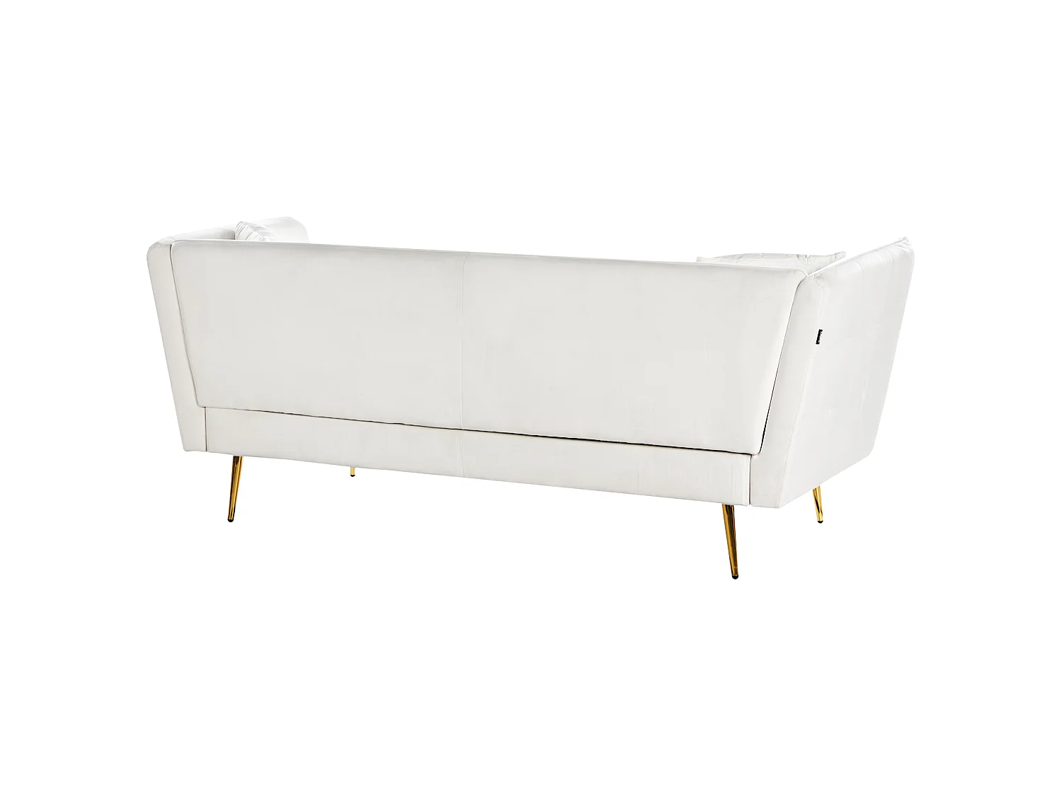 Sofa FREDERICA Samtstoff Cremeweiss 3-Sitzer