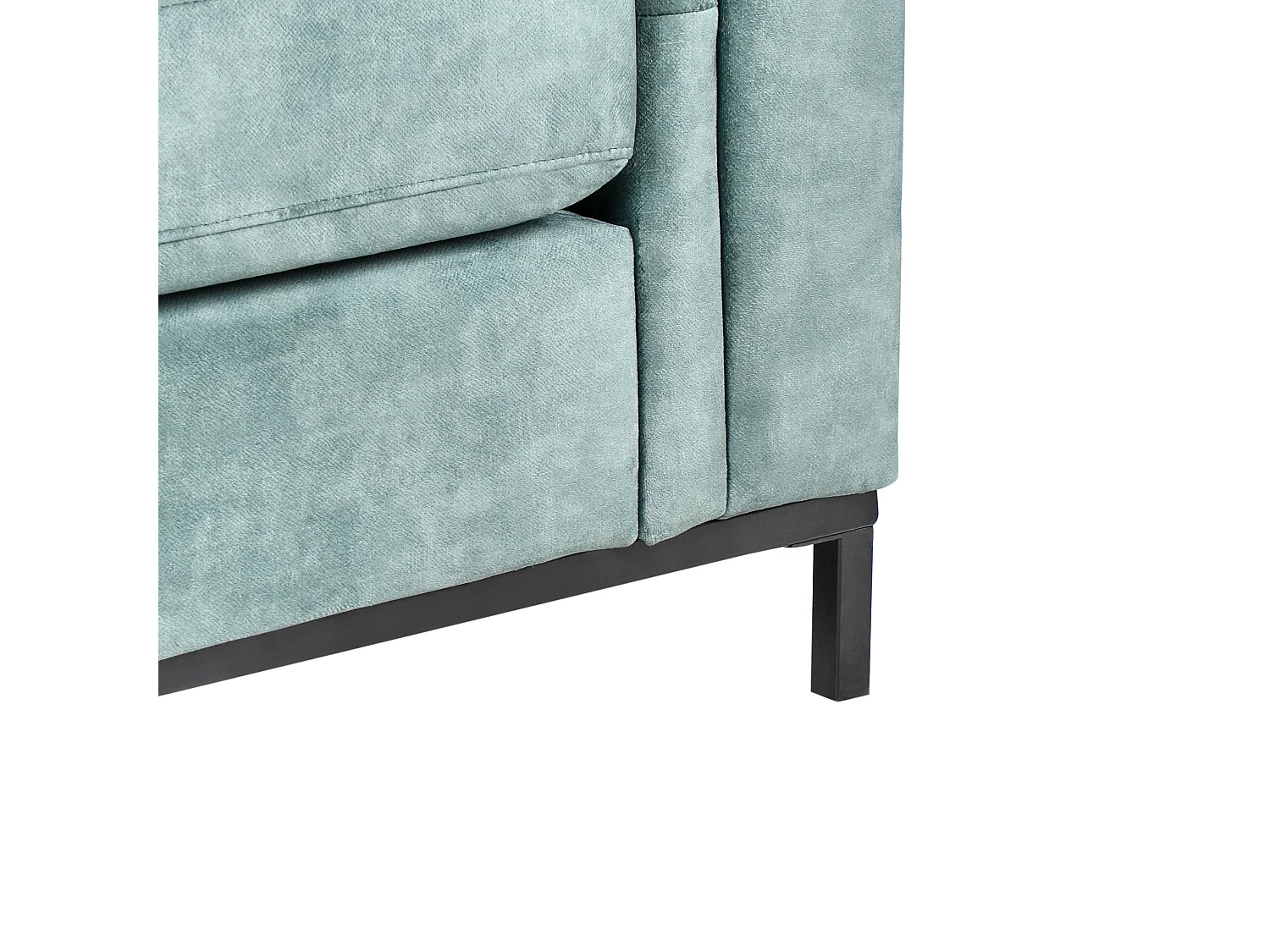 Divano angolare OSLO Velluto Foglia di tè 4 posti Lato destro