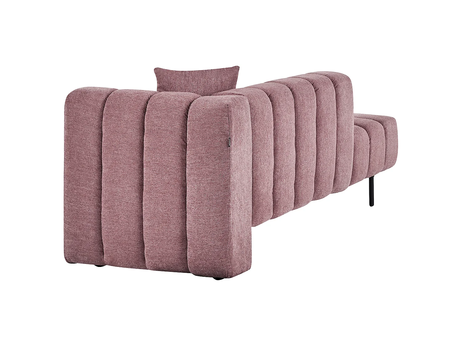 Rechtszijdige chaise longue LANNILS Stof Roze