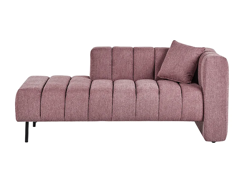 Rechtszijdige chaise longue LANNILS Stof Roze