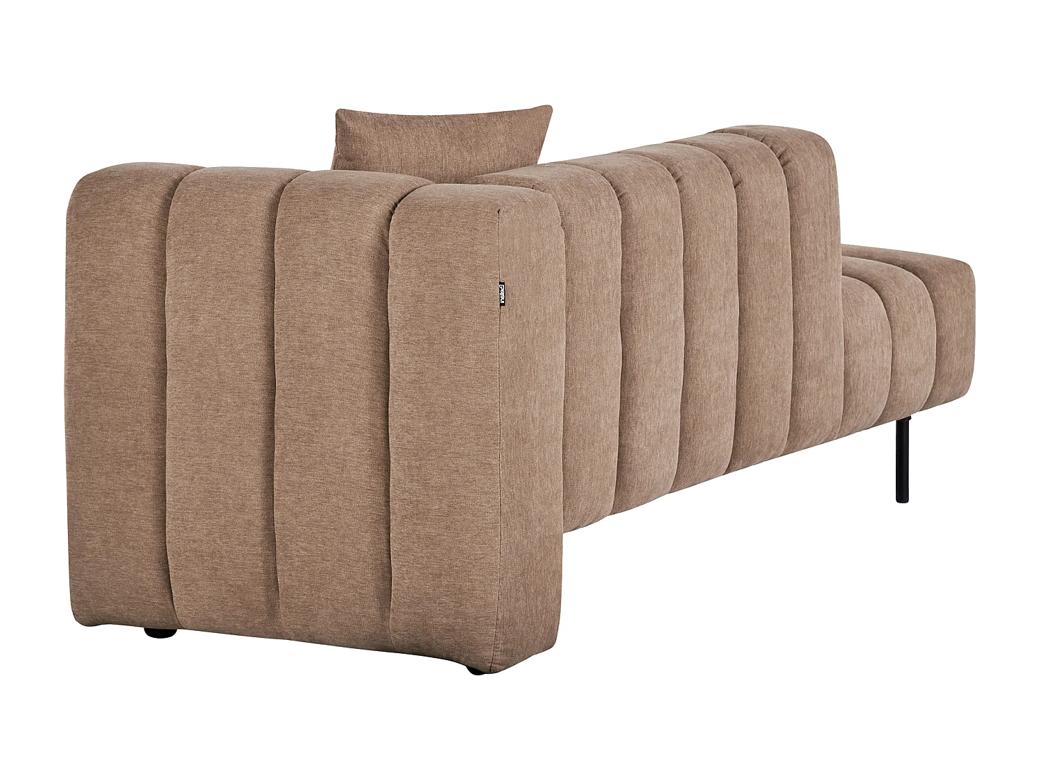 Rechtsseitige Chaiselounge LANNILS Stoff Hellbraun