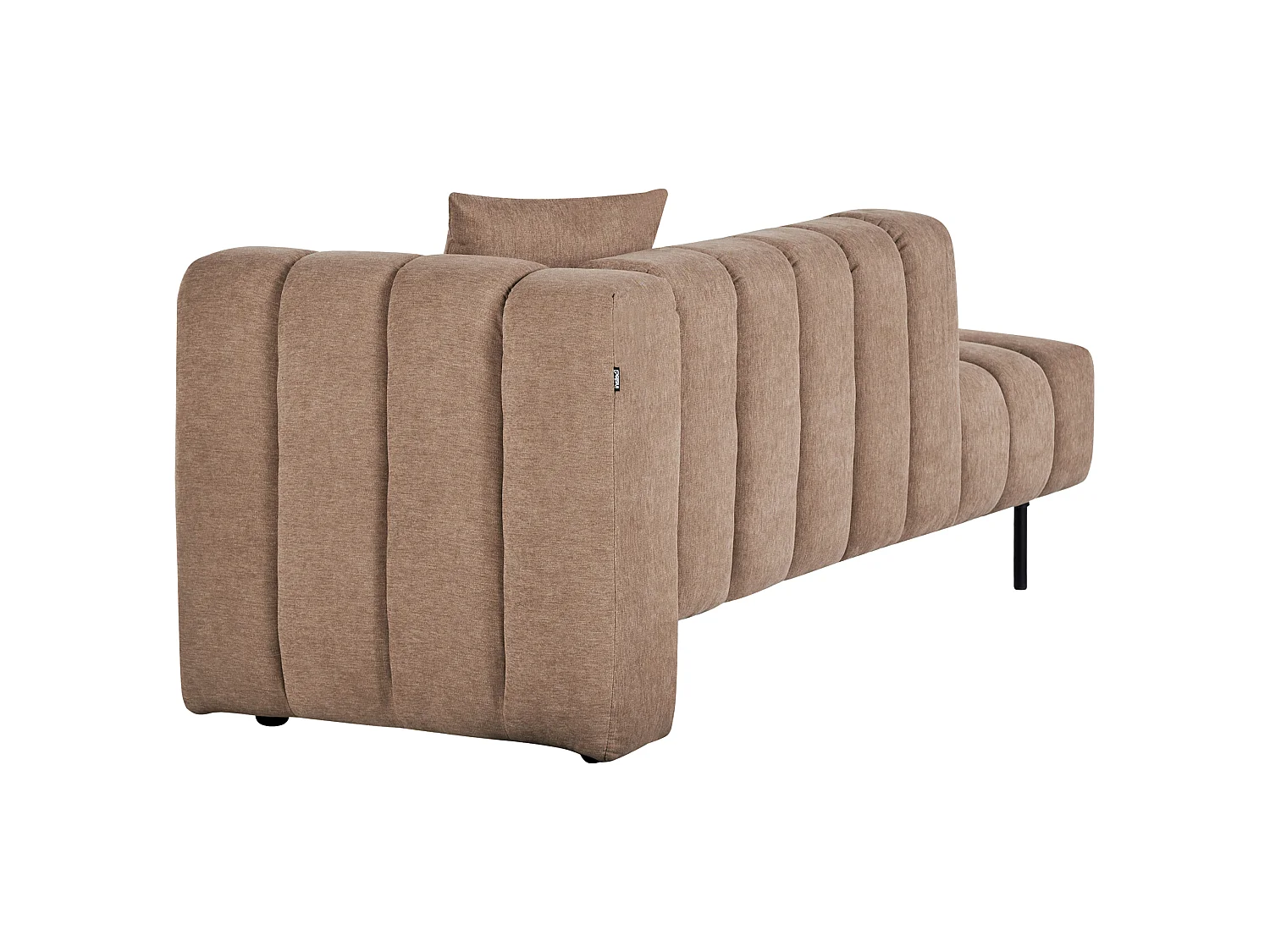 Chaise longue côté droit LANNILS Tissu Marron clair