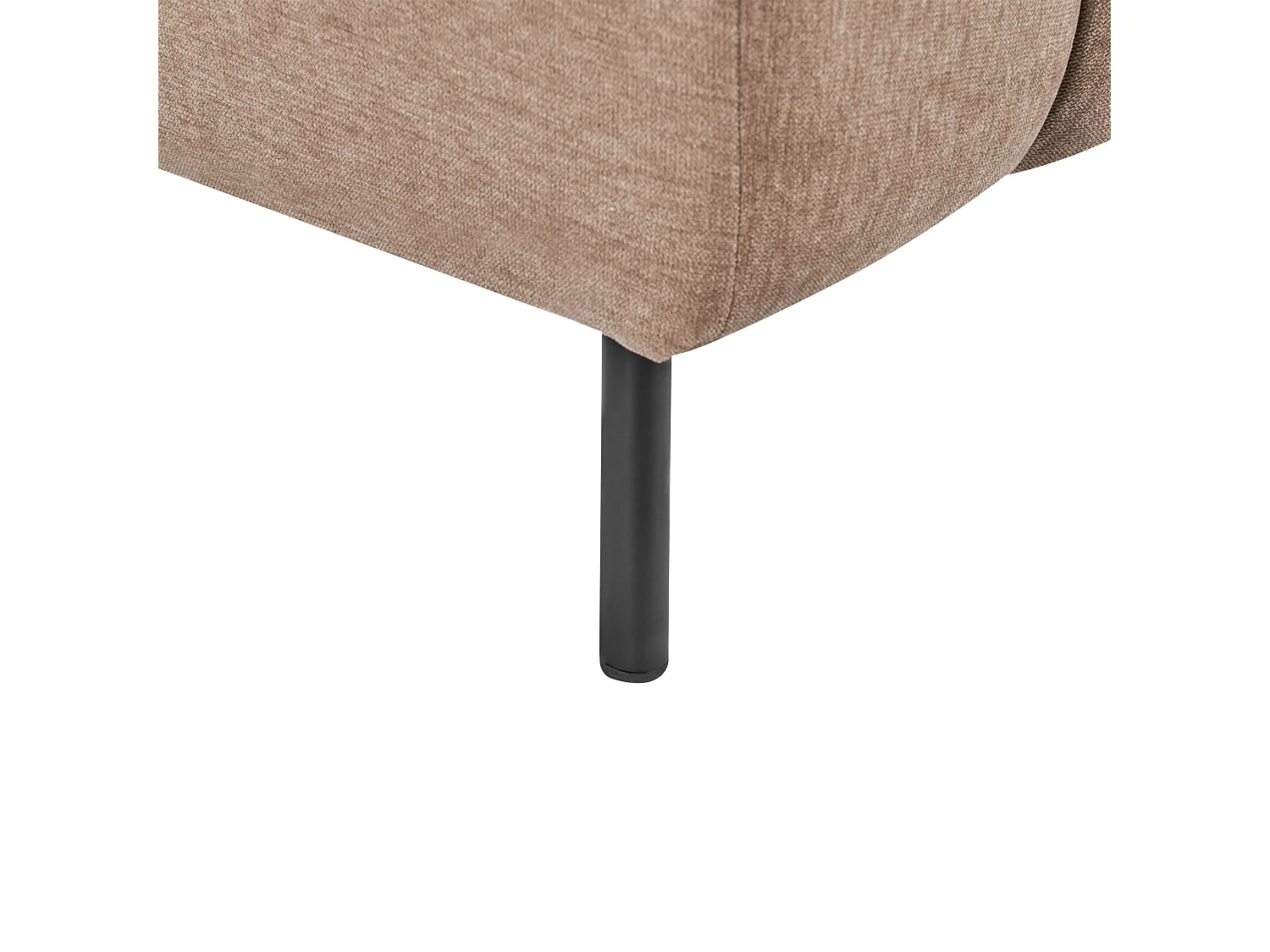 Chaise longue côté droit LANNILS Tissu Marron clair