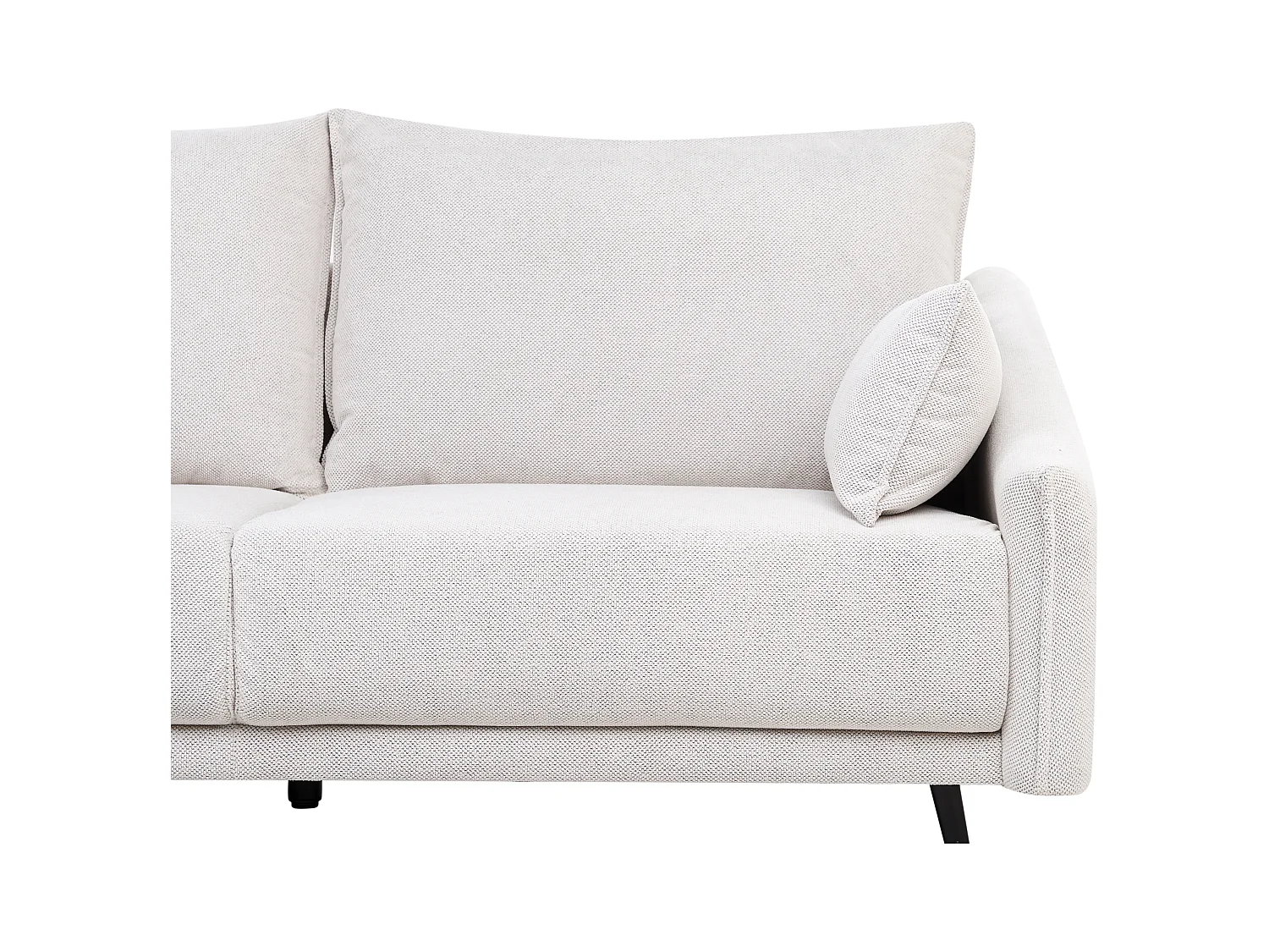 Hoekbank VARDE Stof Gebroken wit 3-zitter Rechterzijde