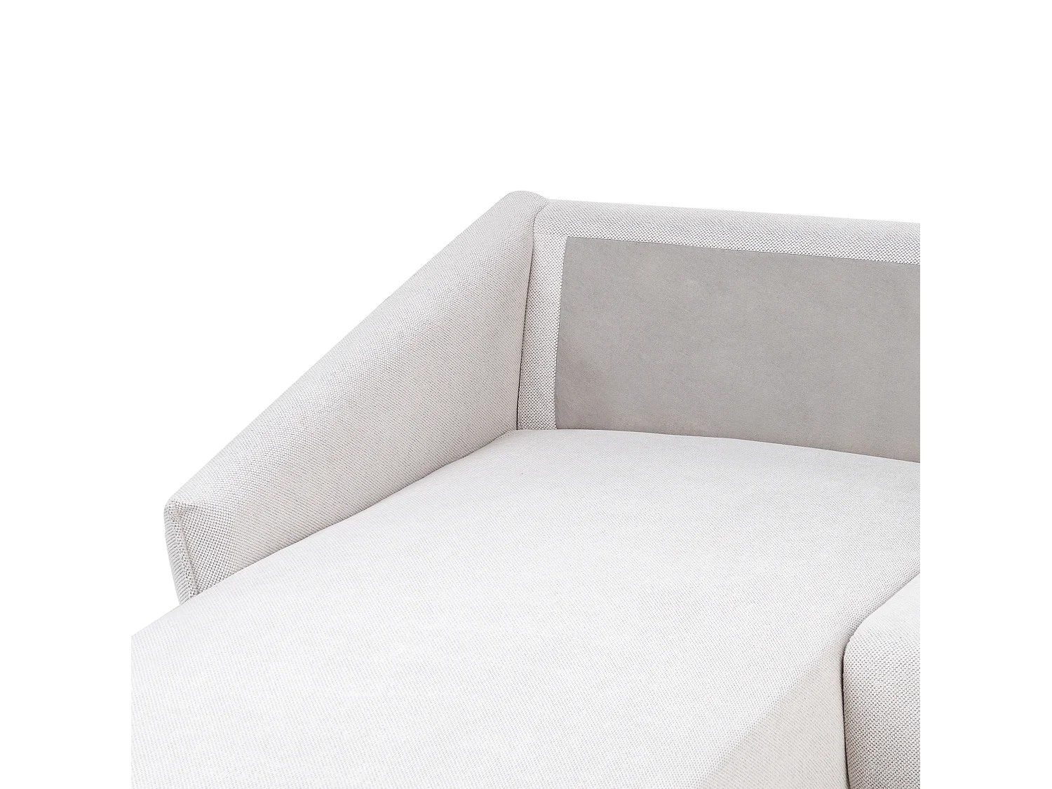 Canapé d'angle VARDE Tissu Blanc cassé 3 places Côté droit